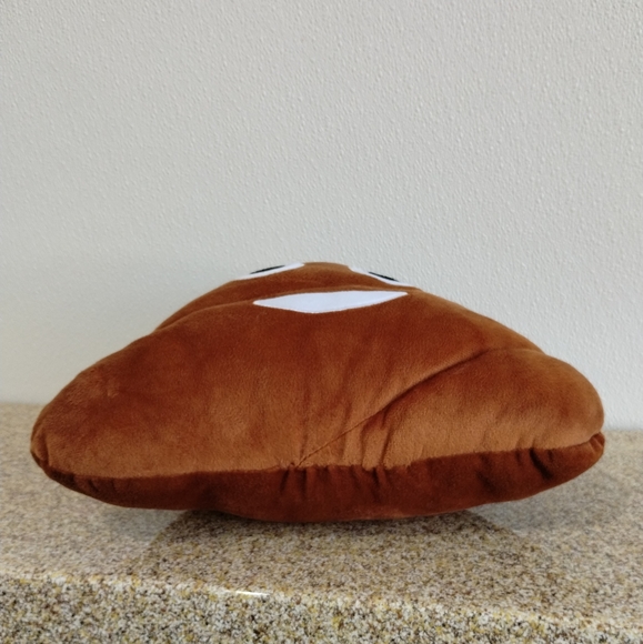 Smiling Pile of Poo Emoji Pillow Throw Accent Brown Stuffed Animal Kids Teen - Picture 6 of 10